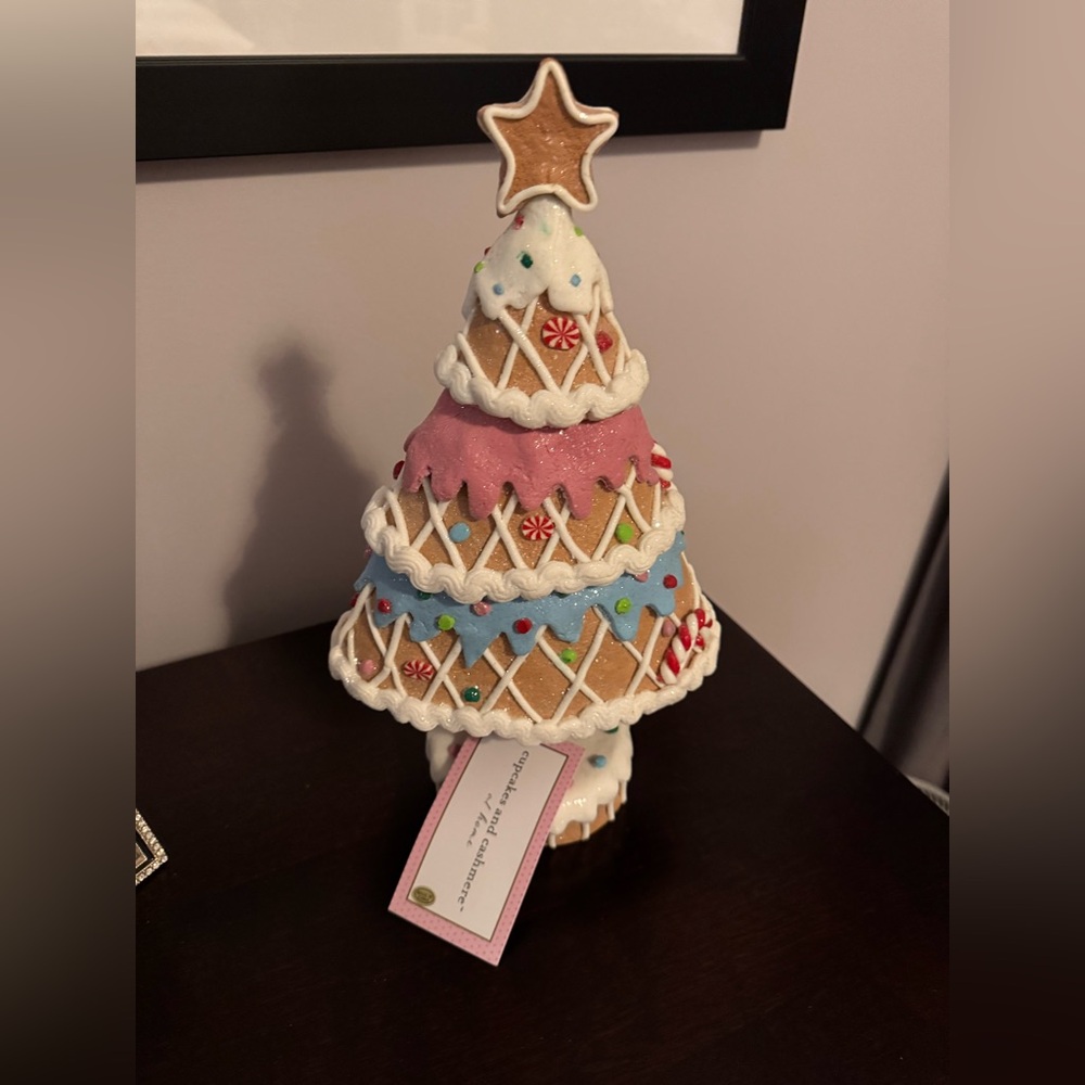 13" Cupcakes & Cashmere Pastel Sugar Icing Gingerbread Tree Star Peppermint New